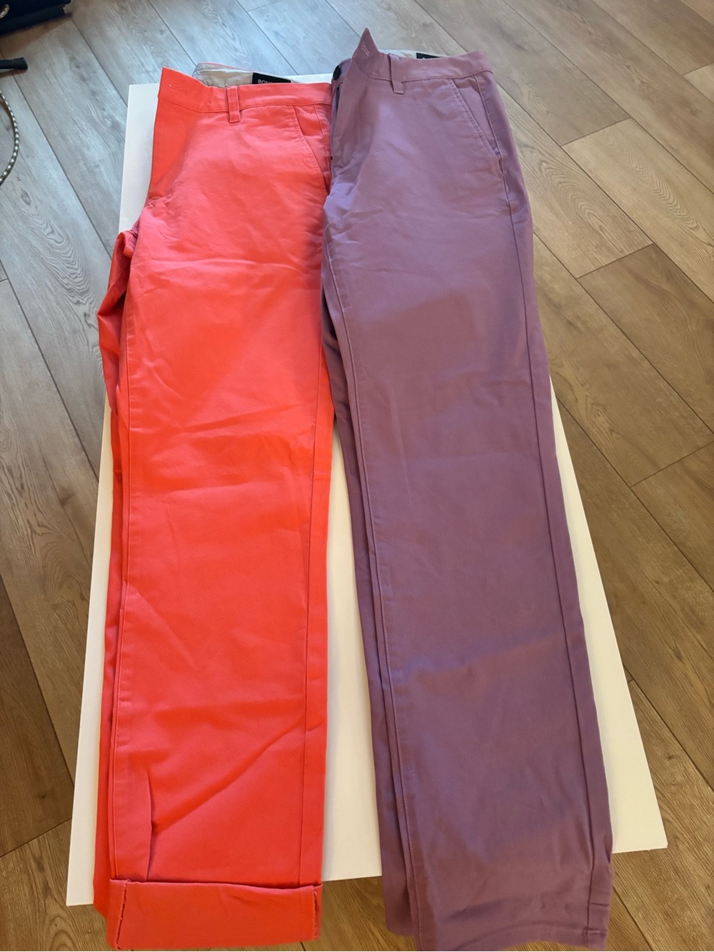 Bonobos Men’s Chinos in Coral and Mauve